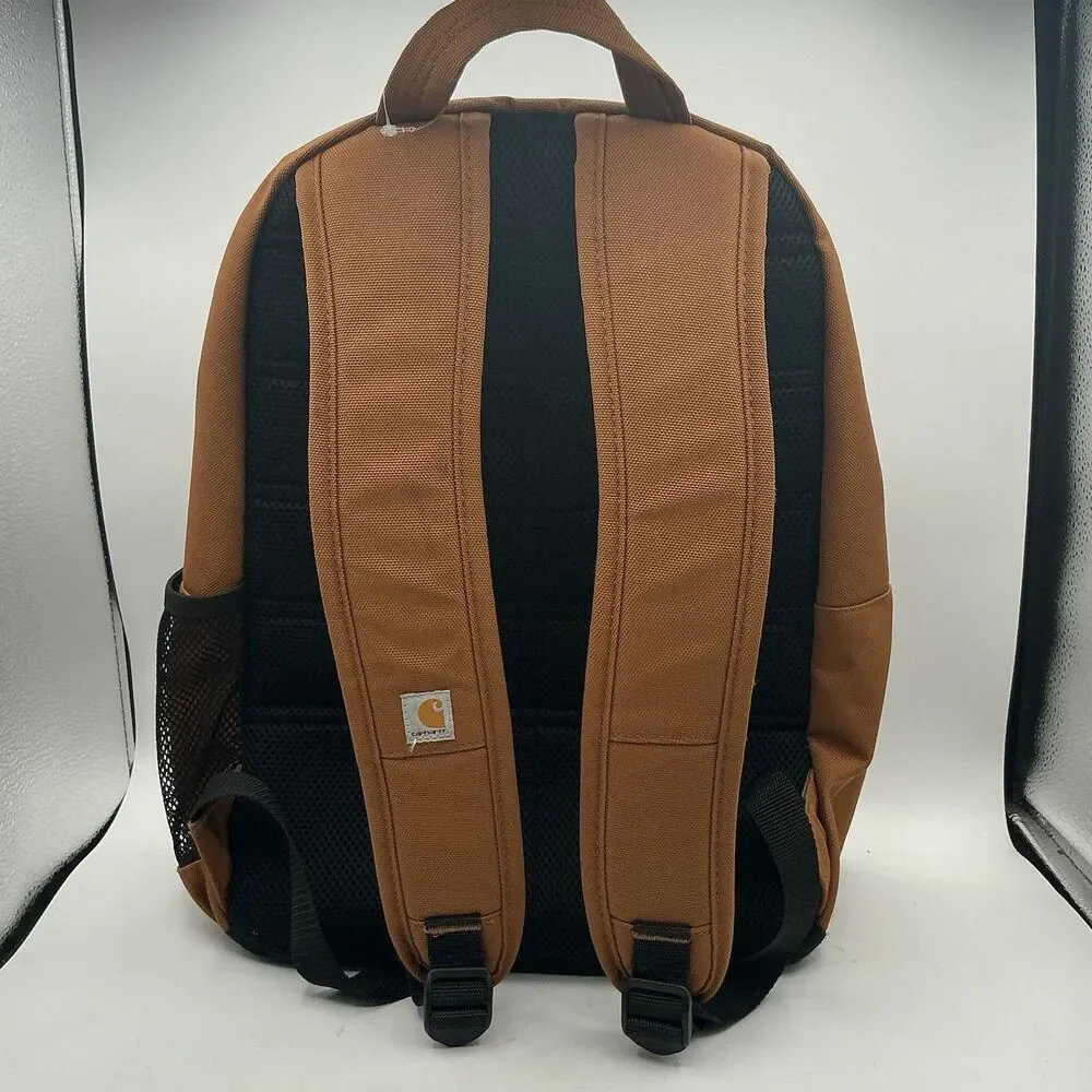 Carhartt Brown Canvas Laptop Backpack Zanskar Embroidered Work School Bag